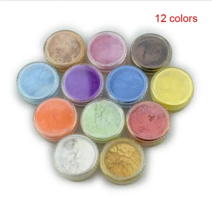 12 цветов пигментный порошок MICA для мыла Косметика смолы цвет муравей краска для ногтей SK88