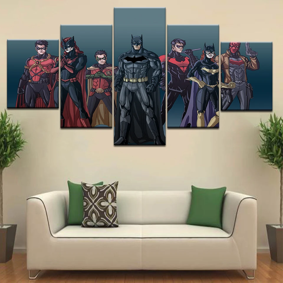Robin -персонаж Nightwing Batgirl Red Batman Comics мультфильмы Печать на холсте постер | Рисование и каллиграфия -32892670387