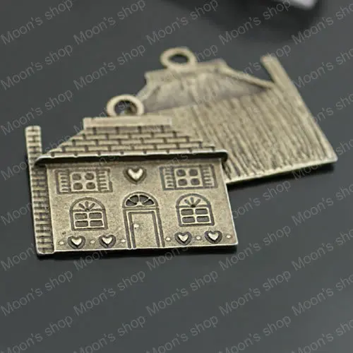 

Wholesale 30*25mm Antique Bronze Love house Alloy Flat Charms Pendants DIY Findings Accessories 10 pieces (JM3456)