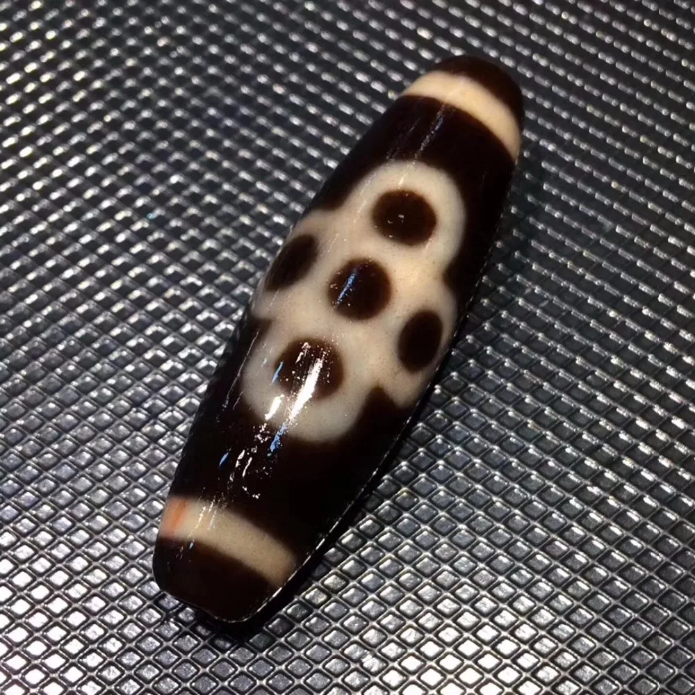 

AAA Agate Qualitied Dzi Bead Full of Tiny Cinnabar Dots Genuine Amulet Talisman Authentic Pure Stone Tibet Antique
