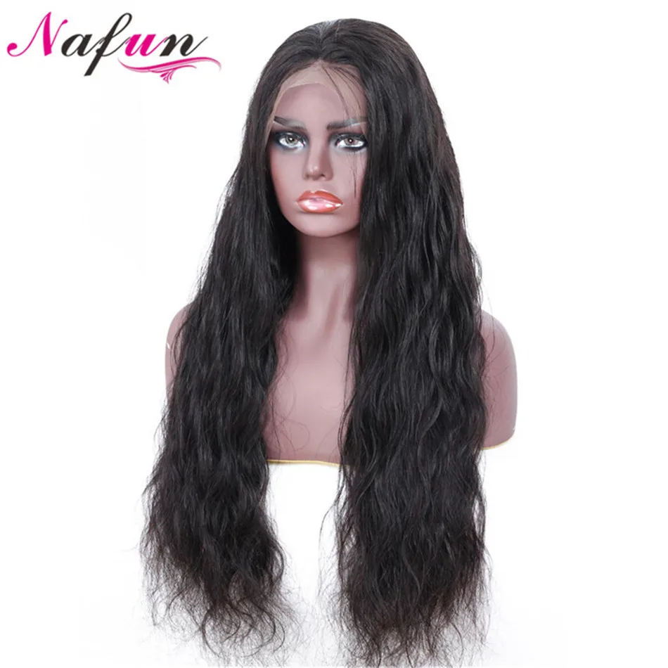 NAFUN 13x4 парики из натуральных волос на кружеве для черных женщин бразильские