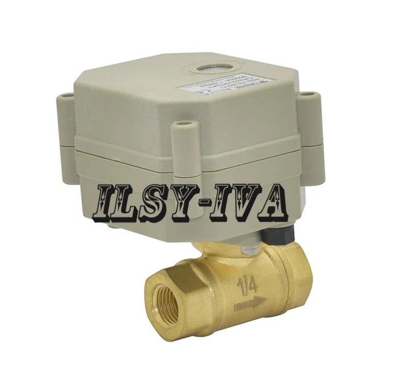 DN8 G1/4 &quotDC9 ~ 24V латунный моторизованный шаровой клапан двухсторонний
