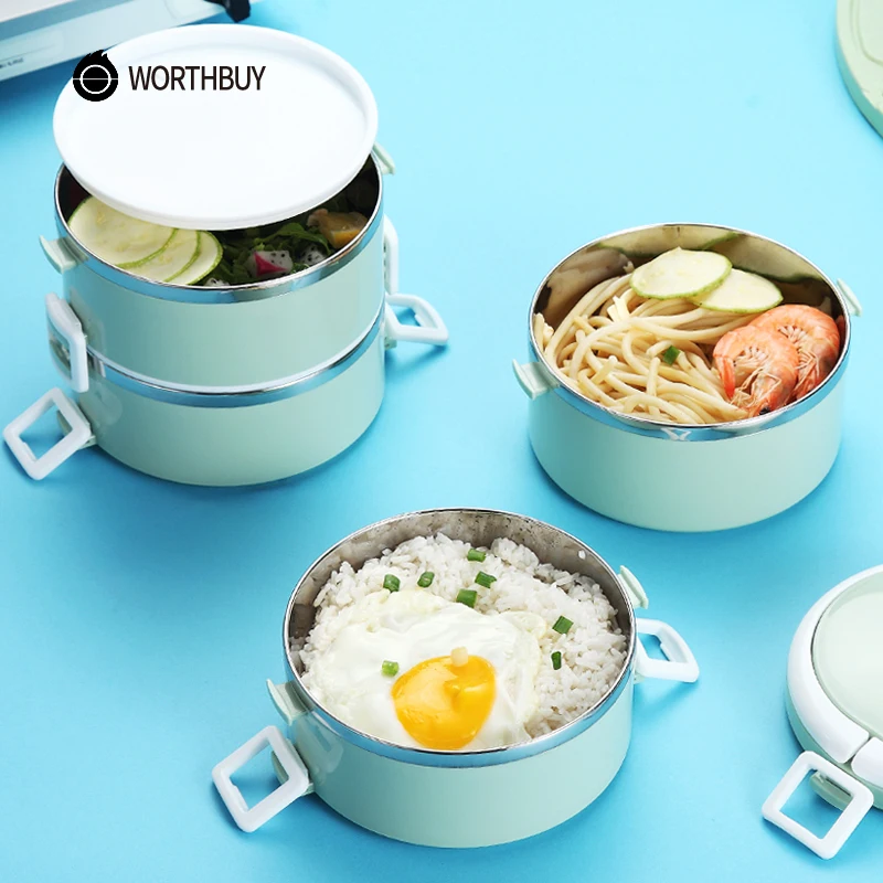 WORTHBUY Japanese Kids Thermal Lunch Box 304 Stainless Steel Bento
