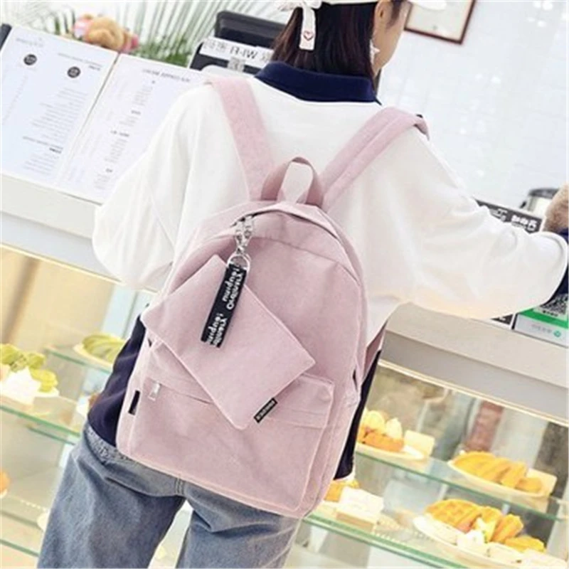 

Women Backpack for School Teenagers Girls Vintage Portfolio School Bag Ladies Cotton Fabric Backpack Female Bookbag Mochila Bags
