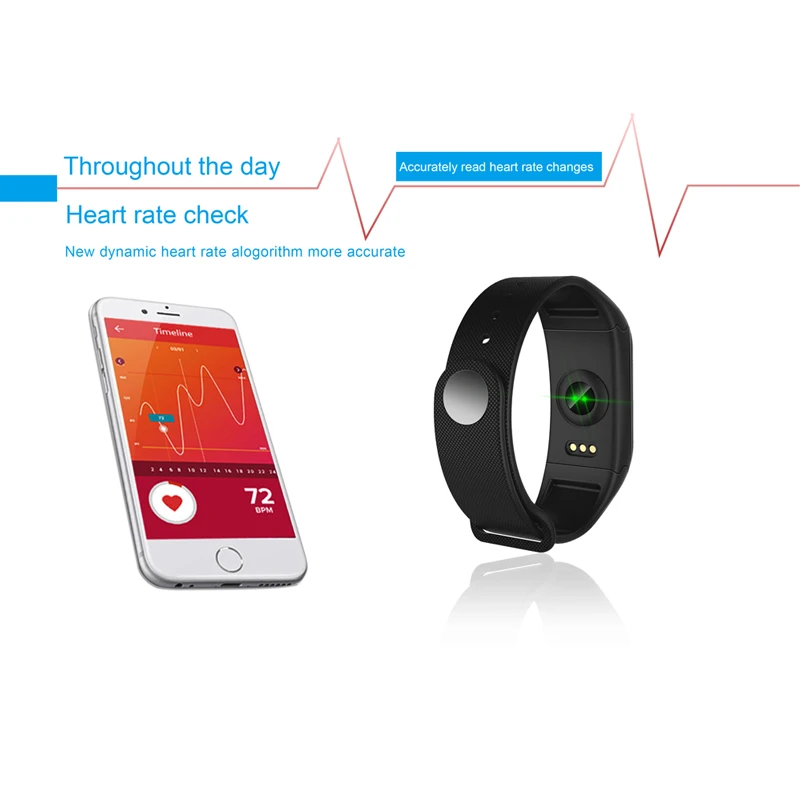  F1 Plus Color Lcd Screen Fitness Tracker Sleep Tracker Smart Bracelet Heart Rate Monitor Waterproof - 32920297925