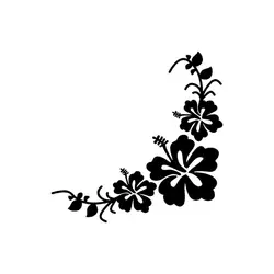 15,2*15,2 см Красивые цветы бампер Стикеры виниловые наклейки Декор автомобиля по мотивам мультфильма черный/серебристый C7-1105