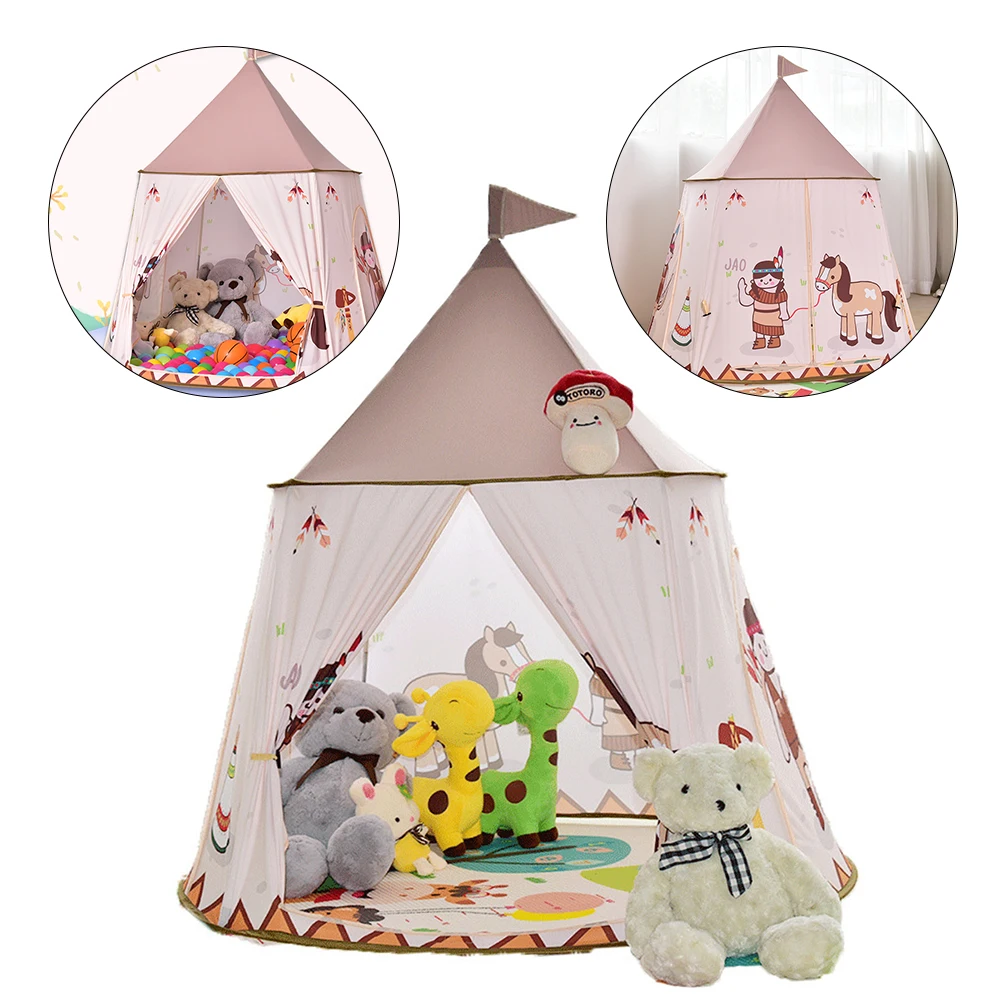 

Princess Castle Cartoon Tents Portable Children's Room Outdoor Garden Play Teepee Tipi Tent Lodge Kids Balls Pool Playhouse