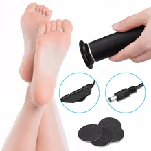 Электронная пилка для ног с заменой шлифовального диска Педикюр Уход за ногами Инструменты для удаления сухой, мертвой, твердой, треснутой кожи и мозолей