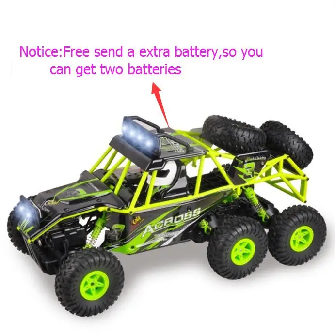 Новое поступление шесть колес bigfoot rc внедорожный автомобиль 18628 2 4G 4WD 1:18 пульт