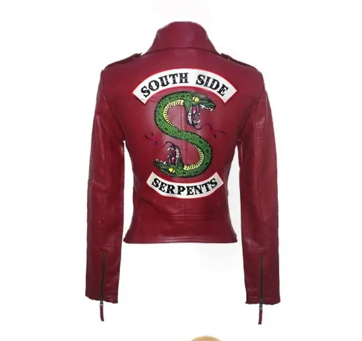Косплэй костюм куртка отряд самоубийц "South Side serpents" ривердейл куртка из искусственной кожи костюм Для женщин ривердейл уличная кожаная верхняя одежда для детей