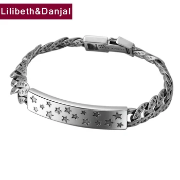 

Friendship Lovers Bracelet 100% Real 925 Sterling Silver fine Jewelry Men Women Letter Lucky Star Chain Bracelet Bangle 2020 B67