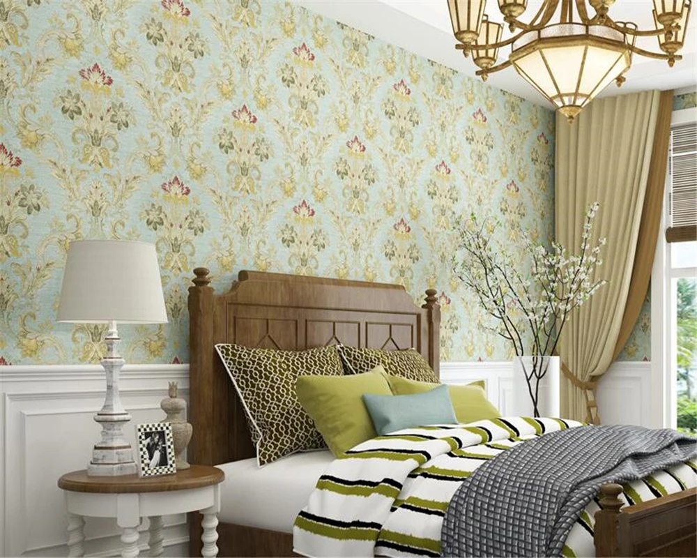 beibehang compact embossing pink dandelion feather bedroom 3d wallpaper fresh pastoral nonwoven children's room wall paper