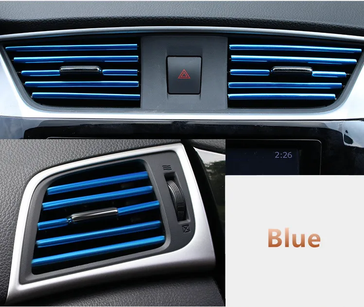 

U Shape DIY Interior Air Vent Grille Switch Rim Trim Outlet Decoration Strip Moulding for Seat FR leon ibiza Altea Alhambra