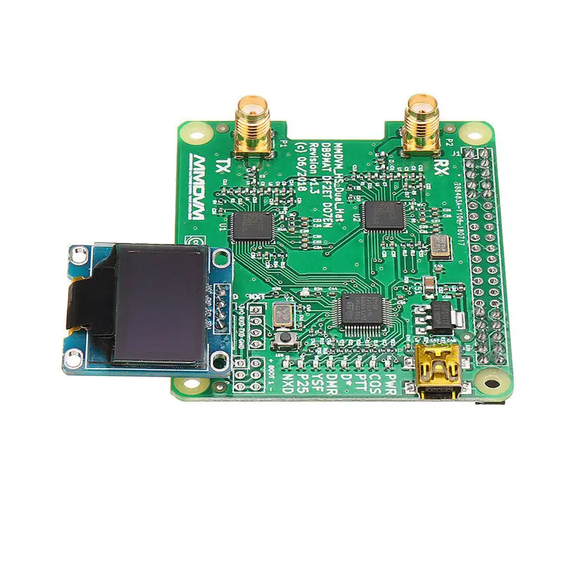

Duplex Mmdvm Hotspot Oled Usb Support P25 Dmr Ysf For Raspberry Pi +Dual Antenna