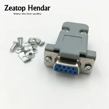 

100Sets Plastic Hood Cover+Screws+DB9 Female Connector for 9Pin or 15Pin D-Sub DB9 DB15