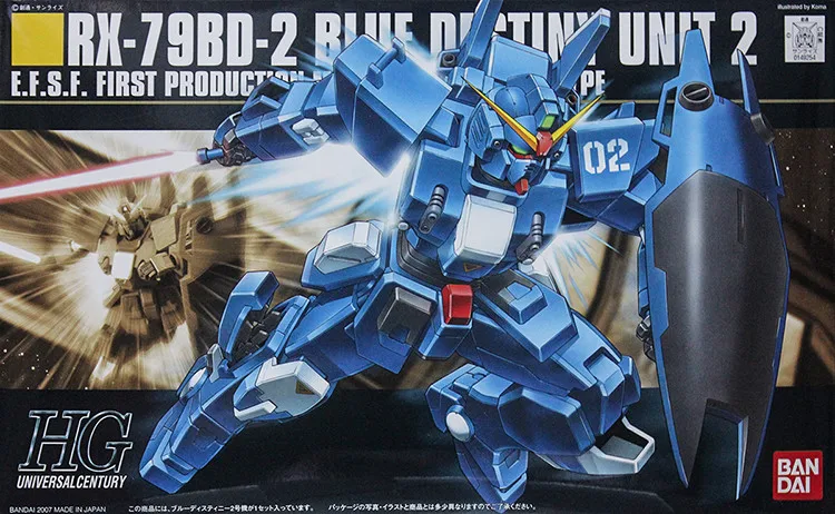 Bandai Gundam HGUC 1/144 RX 79BD 2 Blue Destiny Unit Mobile Suit сборные модели наборы экшн фигурки