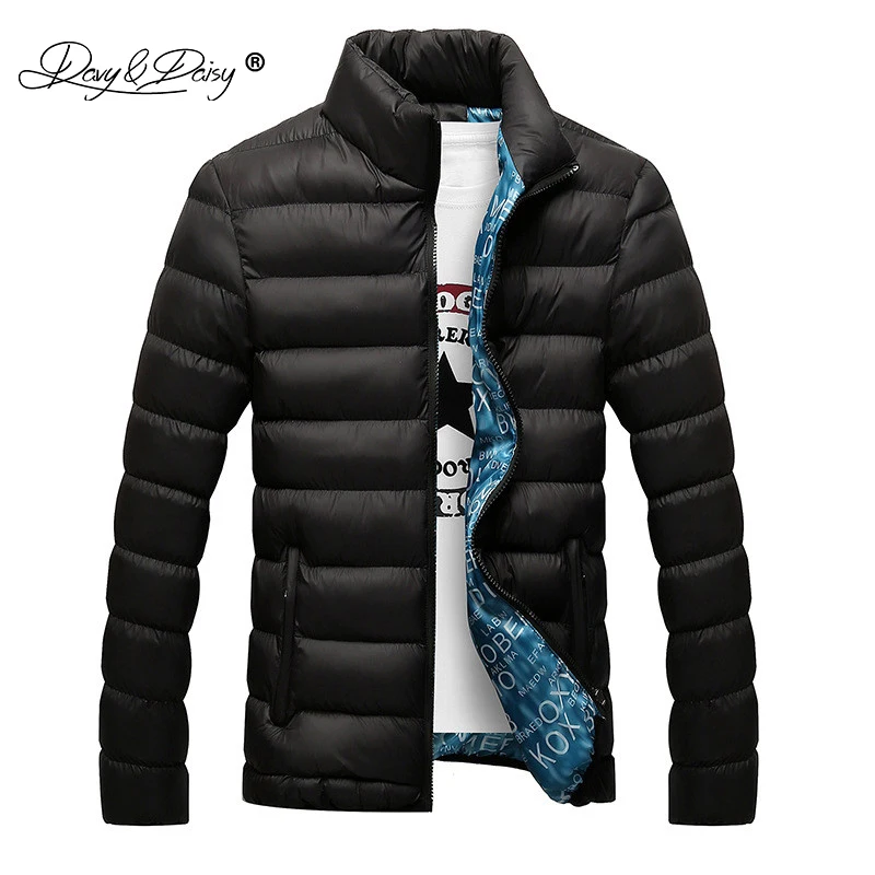 DAVYDAISY 2020 New Winter Men Jacket Stand Collar Ultralight Parka Men Casual Warm Coat Male Brand Outerwear M-6XL JK056