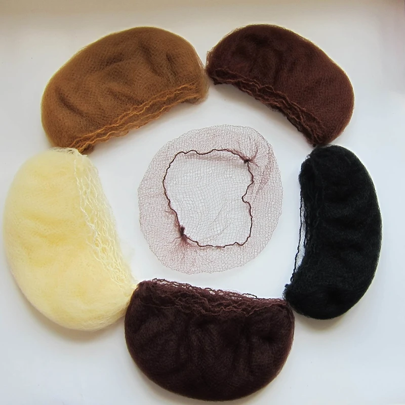 whole sale 100pcs 5mm nylon hair nets invisible disposable hair