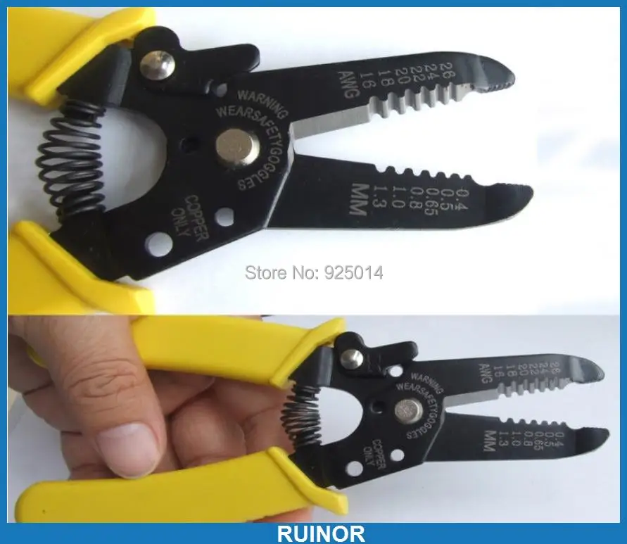 0.4mm-1.3mm Cabos Wire Stripper Alicate Descascar Tesoura de Corte Profissional
