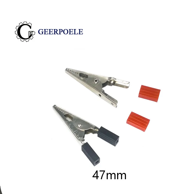 

high quality 4/10 pcs 47 MM test Metal Alligator Clip Crocodile clips Electrical Clamp for Testing Probe Meter crocodile clamp