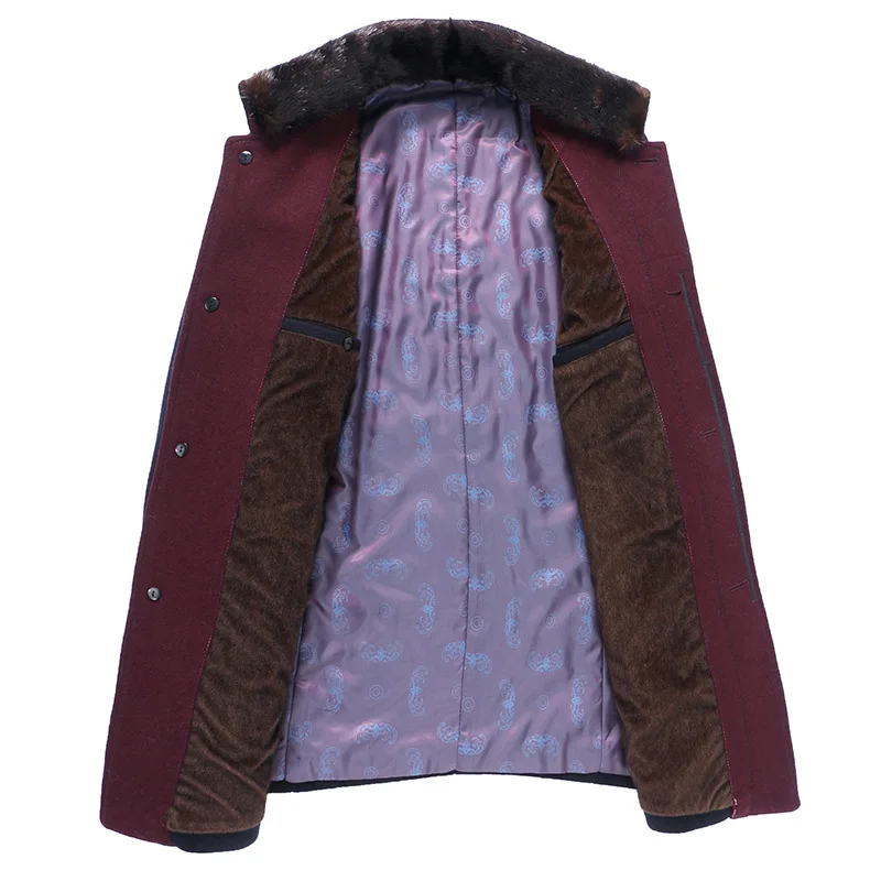 Зимняя мужская мода, высокое качество, шерстяные куртки, Тренч, мужское однобортное пальто, воротник-стойка, ветровка, шерстяное пальто