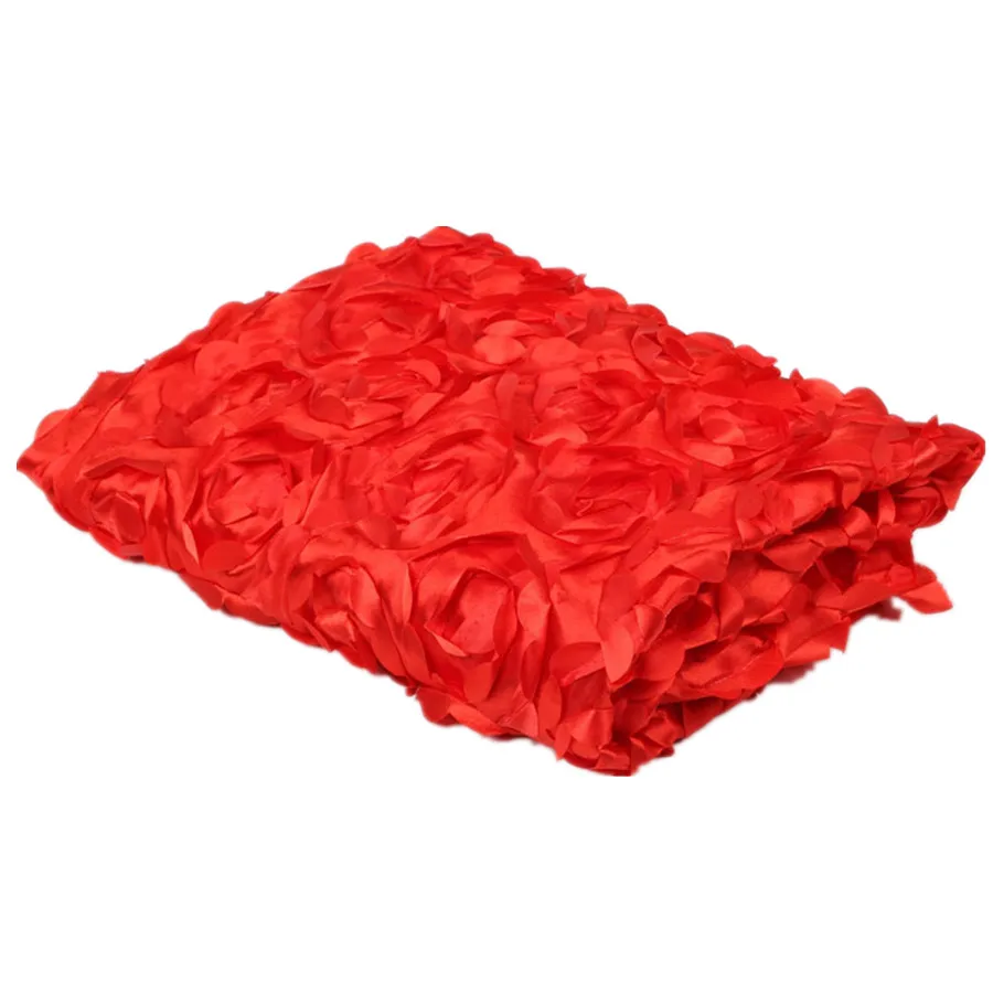 Rose Flower Baby Photography Blankets Backdrops Infant 3d Flower Swaddle Wrap Photo Props Accessories red