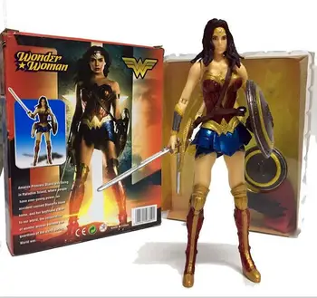 

NEW hot 17cm Wonder woman Justice league Super hero collectors action figure toys Christmas gift doll with box