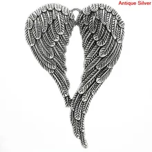 Doreenbeads амулет кулоны Крыло ангела античный серебряный цвет 6,9x4,7 см, 5 шт(K10046