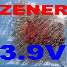 500 шт./лот) 3,9 V 1/2 W зенеровский диод, 0,5 Ватт, DO-35 посылка