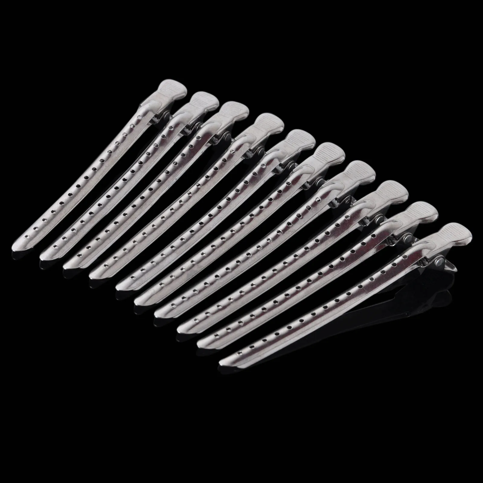 

Mayitr 10pcs Stainless Steel Section Hair Clips High Quality Salon Hair Section Clips For Styling Hairdressing Tool
