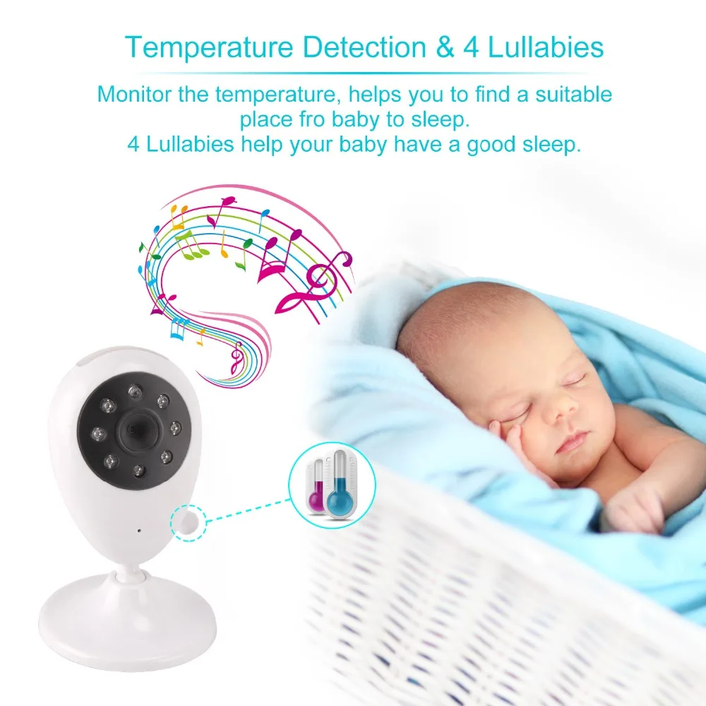 YuBeter Wireless Baby Monitor With Camera Baby Phone Camera Home Security CCTV Surveillance Night Vision Two Way Audio Baby Care