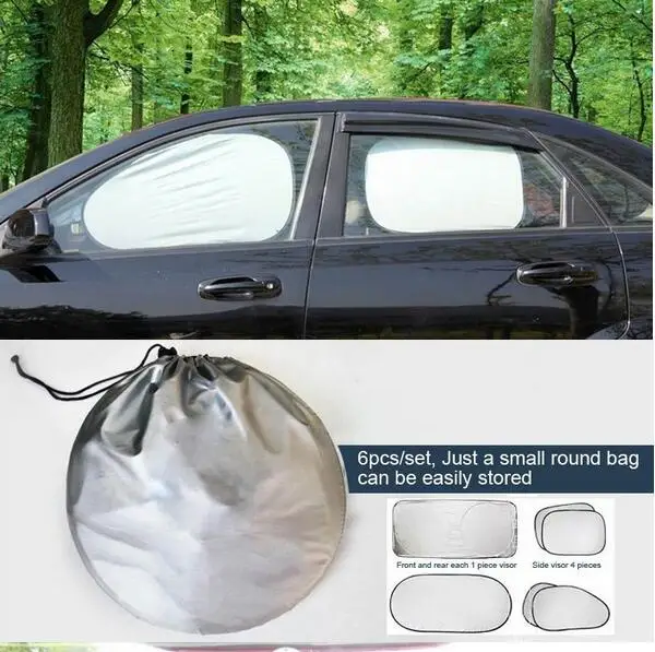 6pcs/lot high quality Car Window Sun Shade Car Windshield Visor Cover