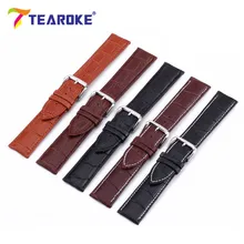 Универсальный кожаный ремешок для часов 12 14 16 19 18 мм 20 мм 22 мм 24 мм застежка из нержавеющей стали Пряжка замена ремешок аксессуары для часов