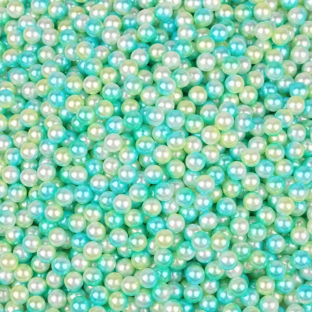 4/6/8/10mm Round No Hole Beads Multi Colors/Sizes Optional ABS Pearl Loose Beads For Kids DIY Jewelry Making Wedding Decoration