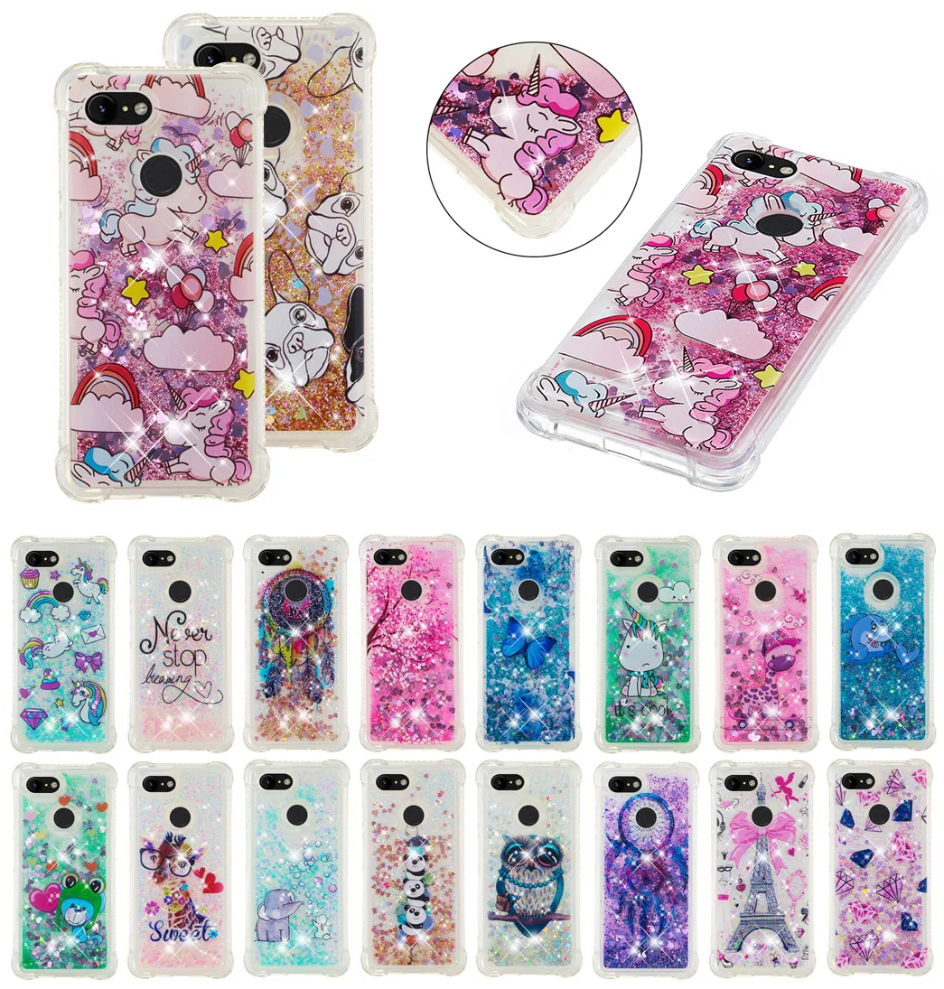 

Glitter Dynamic Liquid Case sFor Google Pixel 3 XL Quicksand Cover For iPhone XS Max XR X XS 5 5S SE 6 6S 7 8 Plus Back Capa B31
