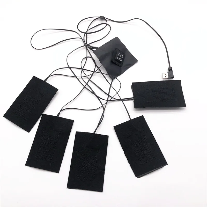 USB куртка с подогревом Электрический жилет углеродное волокно Подогрев колодки