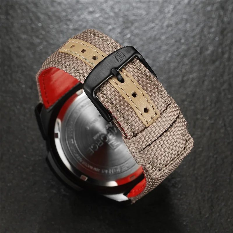 2016 Luxury Brand Men Sports Watches Men's Quartz Date Clock Fashion Casual Leather Strap Army Mili
