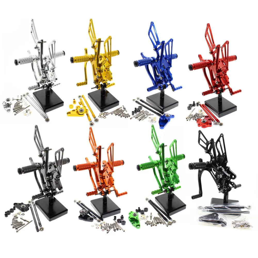 

For Honda CBR600RR ABS CBR 600RR ABS 2009 - 2015 14 Aluminum Adjustable Motorcycle Rear Sets Rearset Footrest Footpegs Foot Pegs