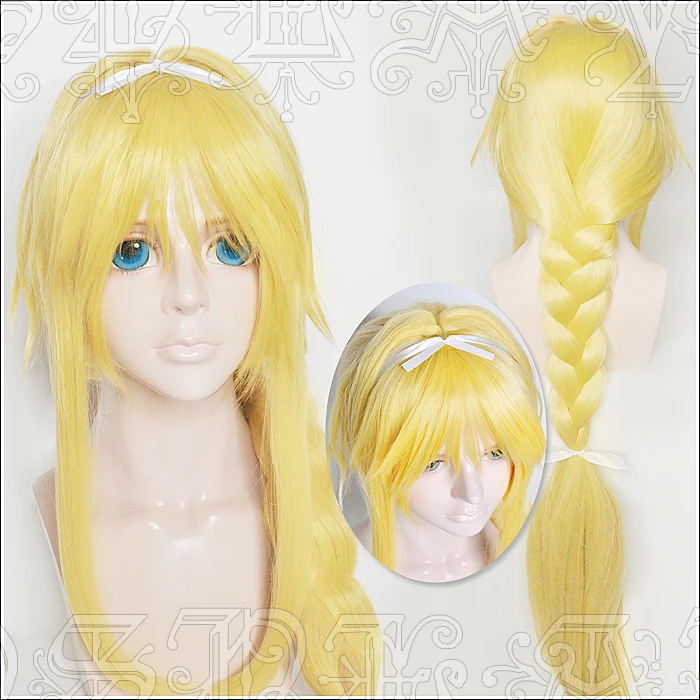 Sword Art Online Alicization SAO Alice Synthesis Thirty Cosplay Costume 100cm Long Golden Braided Women Girls' Party Hair