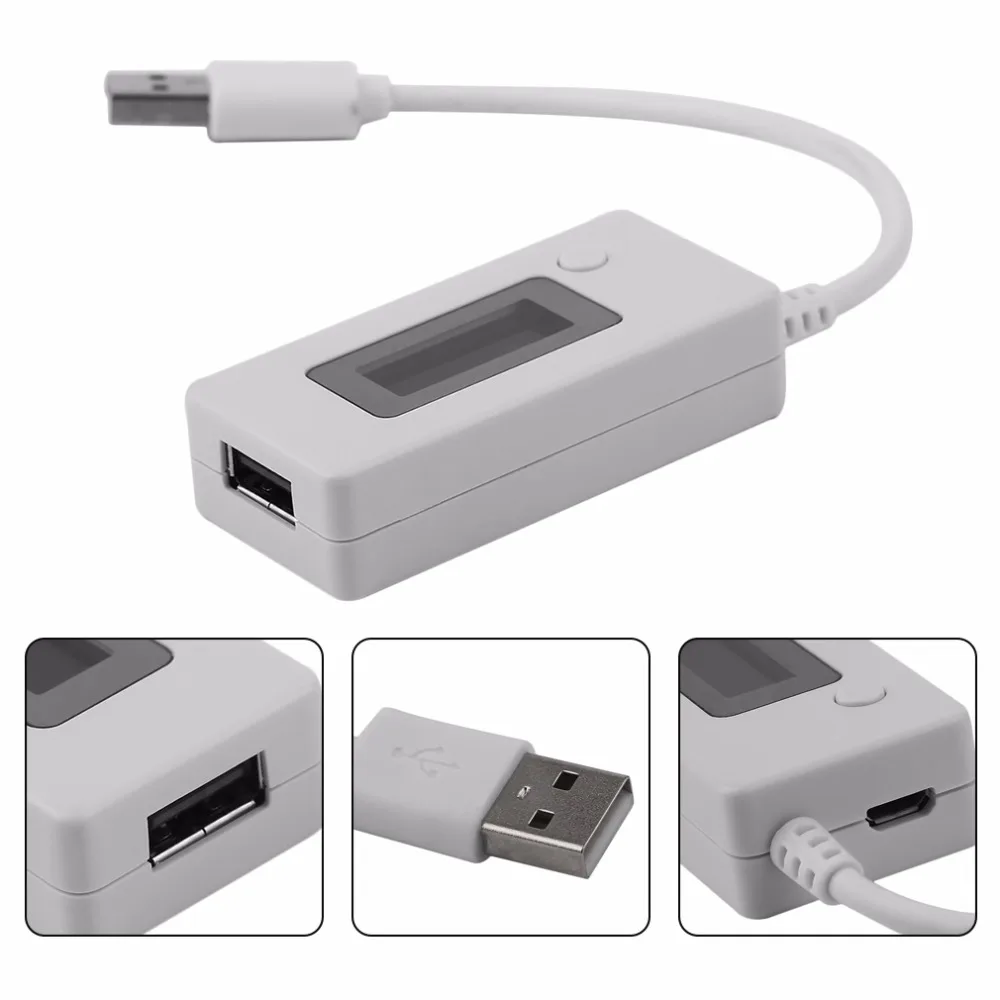 ЖК дисплей USB мини напряжение и ток монитор тестер детектор Мобильная мощность KCX