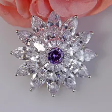 Красные Деревья брендовые модные ювелирные изделия высокого качества Роскошные AAA кубического циркония цветок брошь для женщин костюм аксессуары оптом