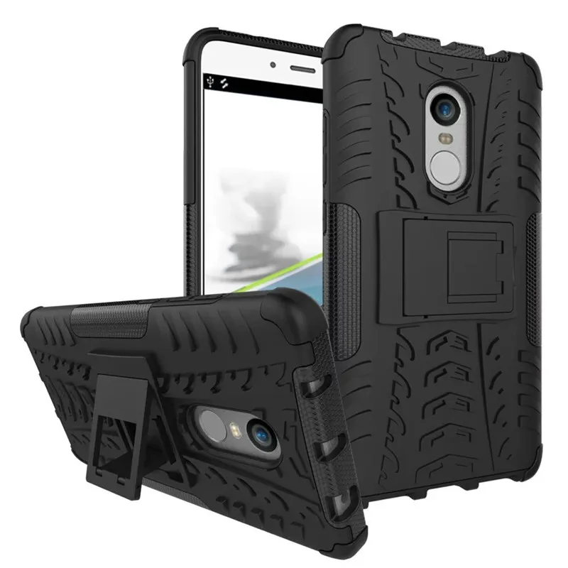 

For Xiaomi Redmi Note 4X Case ShockProof TPU PC Phone Stand Case For redmi note 4 Case Luxury PC Plastic Hard Silicon
