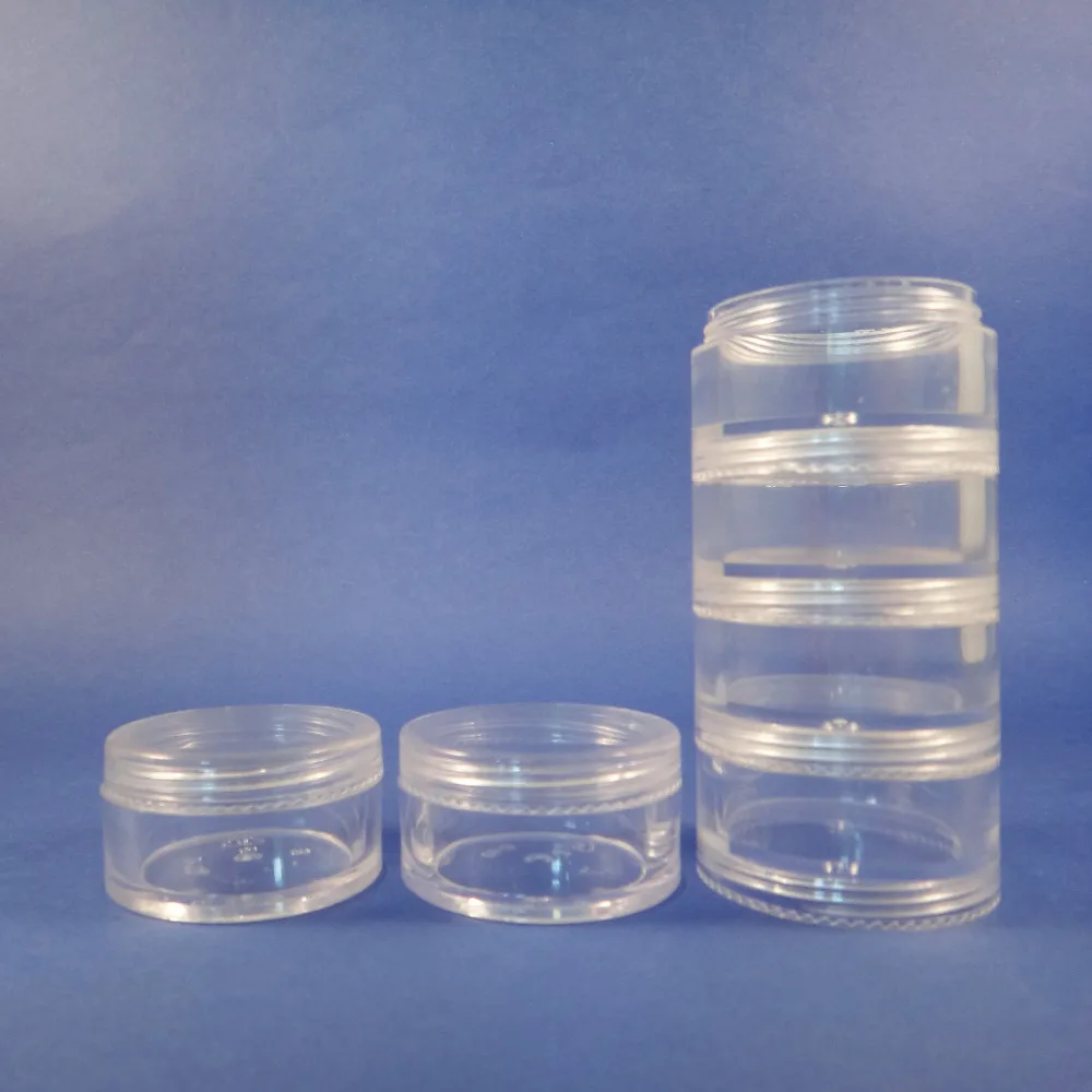 10gr Cosmetic Storage Containers Minerals Clear Makeup Stackable