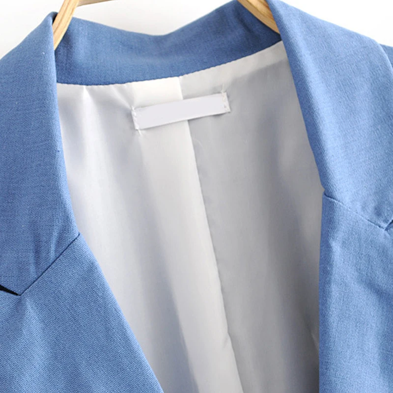 GOPLUS 2019 New Summer Fashion Streetwear Retro Blazer Notched Sashes Linen Blazers Suit Jacket Women Korean Style Blaser Mujer
