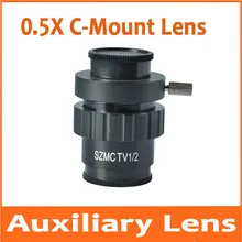 0.5X C-Mount объектив 0,5 раз CTV адаптер SZM видео цифровая камера Тринокулярный стереомикроскоп аксессуары 1/2 CTV CCD разъем