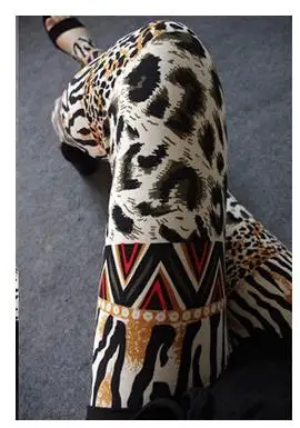 YSDNCHI модные тонкие женские леггинсы с высокой талией эластичные леггинсы с леопардовым принтом женские брюки из хлопка, леггинсы - Цвет: G Joint