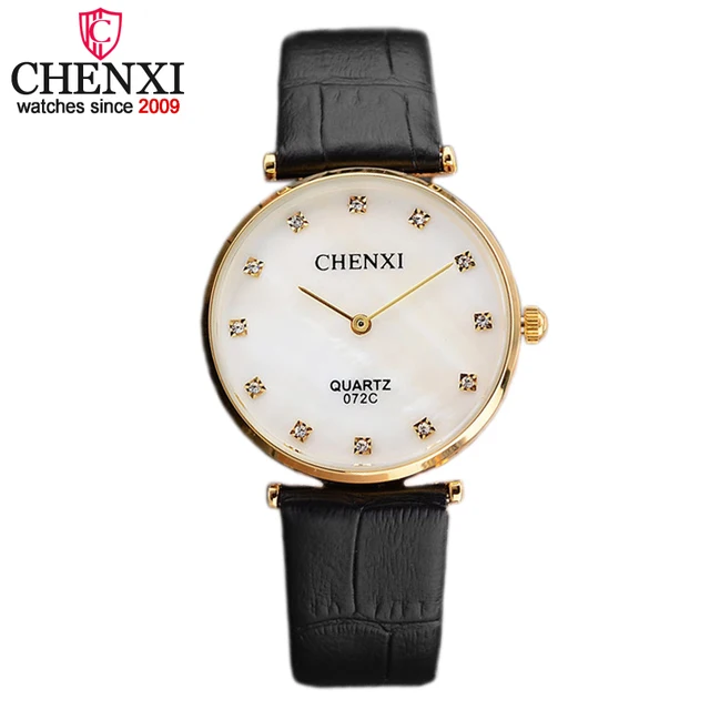 CHENXI Brand Fashion Six Style Quartz Lover Couple Watch Luxury Simple Black Lea CHENXI Brand Fashion Six Style Quartz Lover Couple Watch Luxury Simple Black Lea
