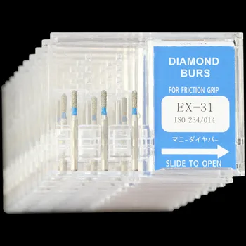 

30Pcs(10Boxes) Dental Diamond Burs EX-31 Polisher Drill FG1.6mm High Speed Handpiece Polishing Dentist Burrs
