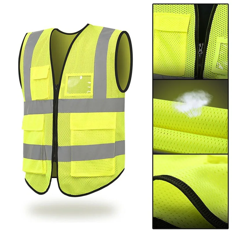 

Reflective Stripe Traffic Reflective Vest Working Clothes High Visibility safety Vest For Sanitation Worker Assistant Police