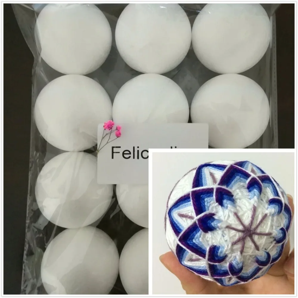 Bola de poliestireno para decoración de fiestas, Bola de espuma de  poliestireno para modelar, artesanía, 9cm, 10 piezas - AliExpress